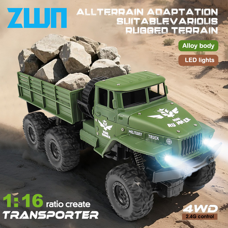 Kids Outdoor Toy Storage - ZWN 1:16 2,4G Aluminiumlegierung Sechsrad Militär
