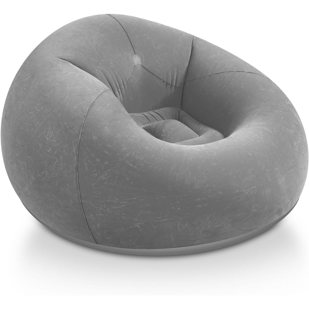 Kids Outdoor Loungers - Aufblasbare Sitzsäcke, Graues Tragbares Faulsofa für