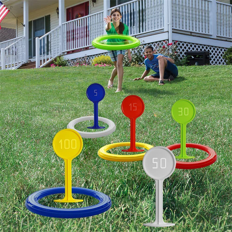 Kids Outdoor Games For Party - Plastik-Ringwurfspiel für Kinder Outdoor-Ringwurfspielzeug für Rasen
