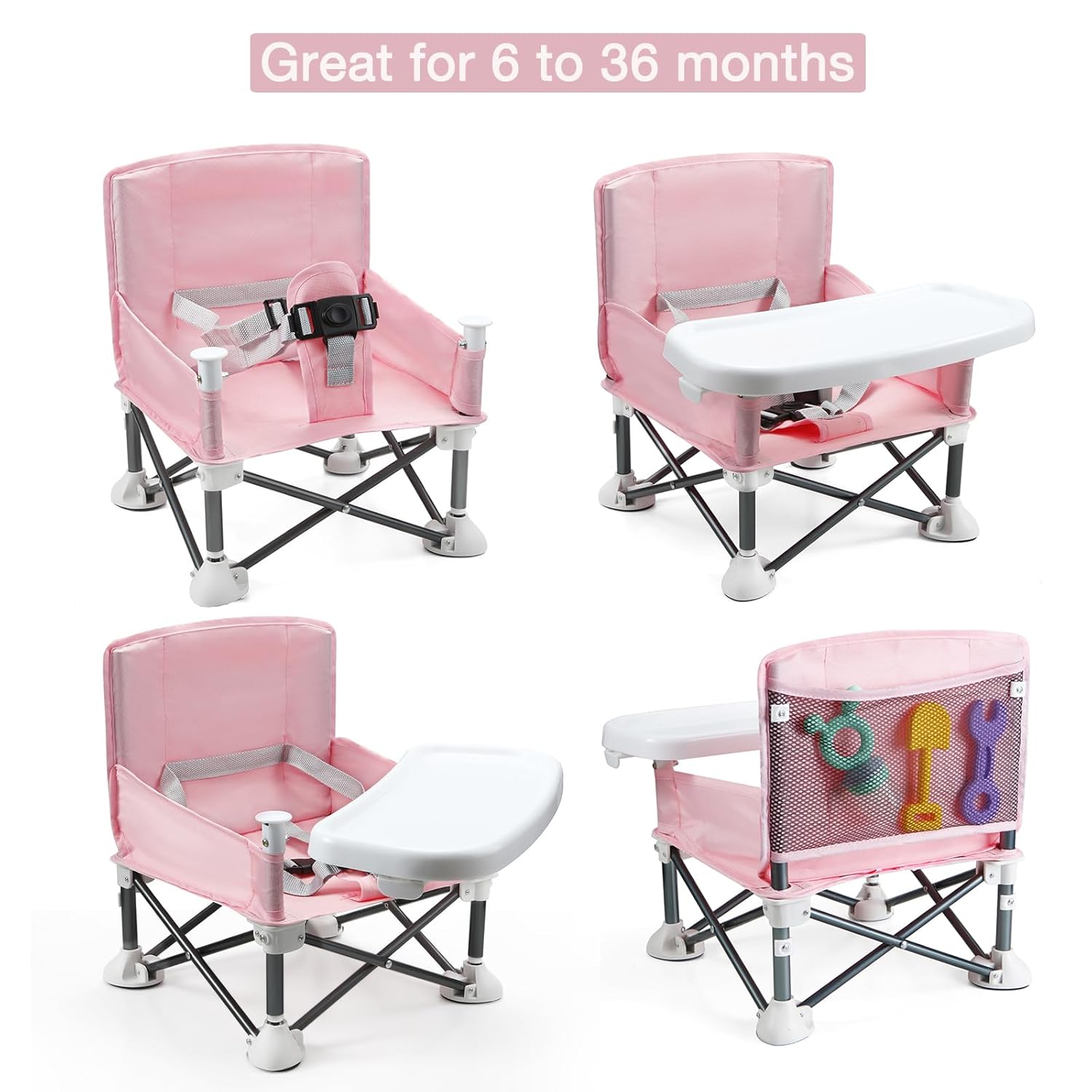 Kids Outdoor Lawn Chair - Tragbarer Babysitz für Reisen, kompakt, faltbar,