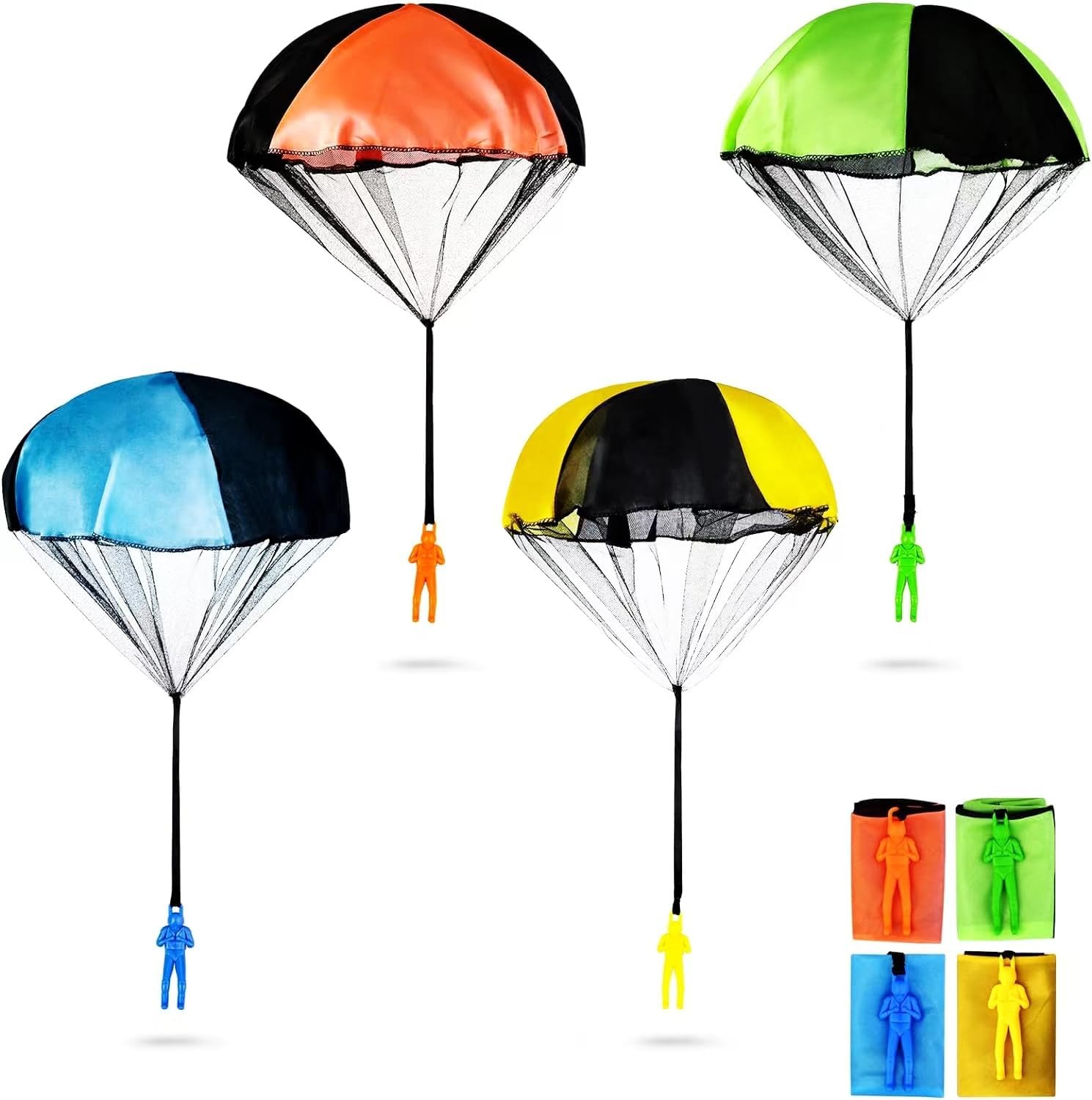 Kids Outdoor Education - Handwerfender Mini-Soldat, Tarnfallschirm für Kinder, Outdoor-Spielzeug,