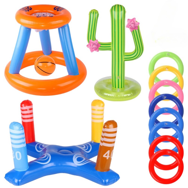 Kids Outdoor Games For Party - Aufblasbares Kaktus-Ringwurfspiel – lustiges PVC-Partyspielzeug für