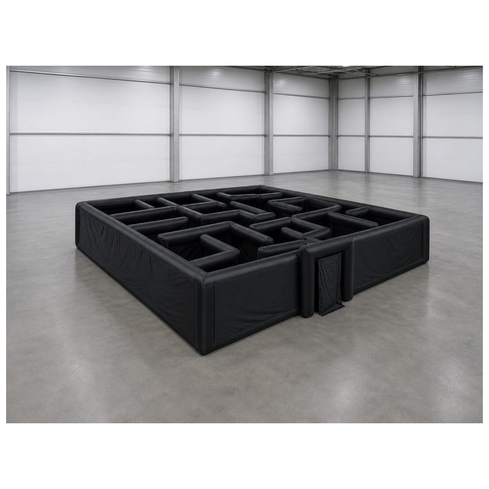 Kids Outdoor Games For Party - Großes, schlichtes, schwarzes, aufblasbares Labyrinth 12x12m