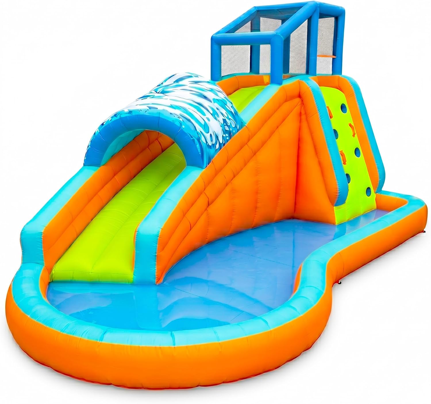Kids Outdoor Tunnel - Großer Aufblasbarer Wasserpark für Draußen mit