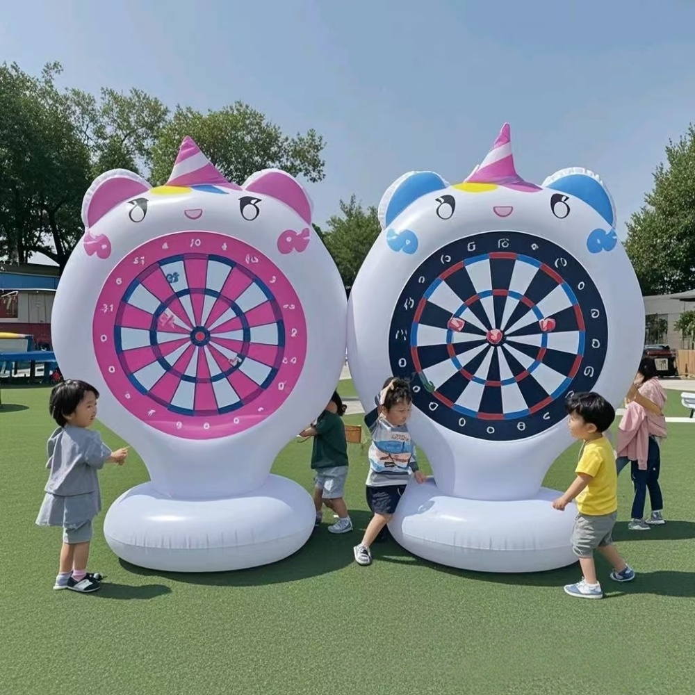 Kids Outdoor Games For Party - Aufblasbare Einhorn Werfen Spiel Ziel Klebrige