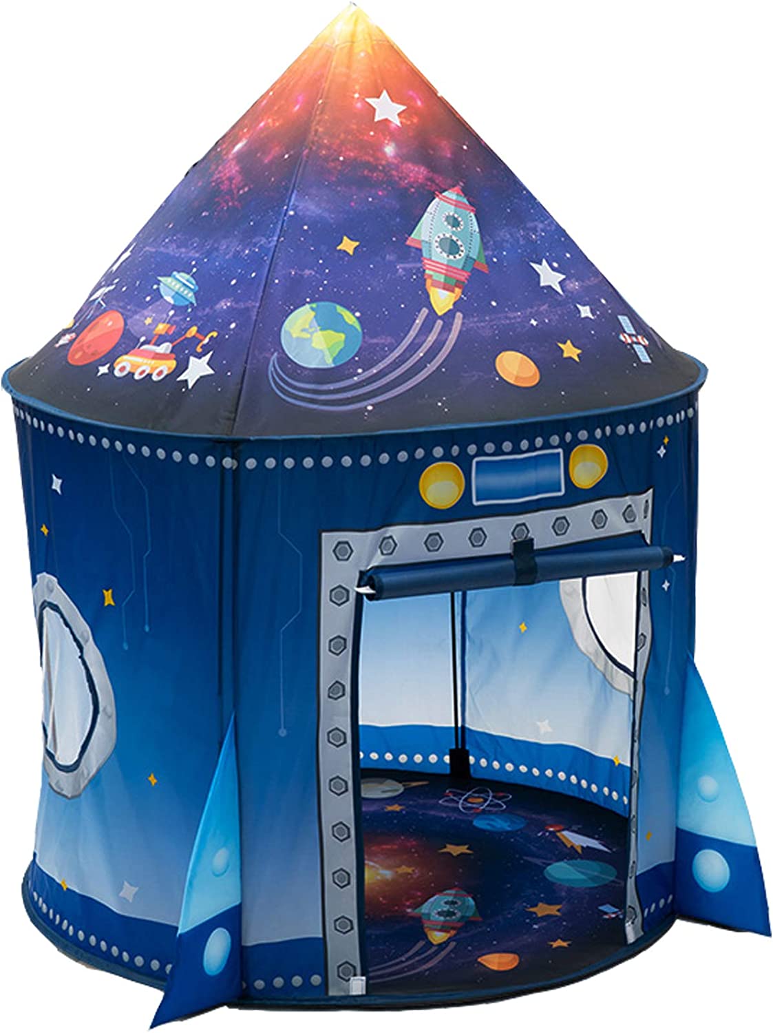 Kids Outdoor Tunnel - Raketenschiff Kinderzelt Pop-Up-Spielspielzeugzelt für Kinder Großer