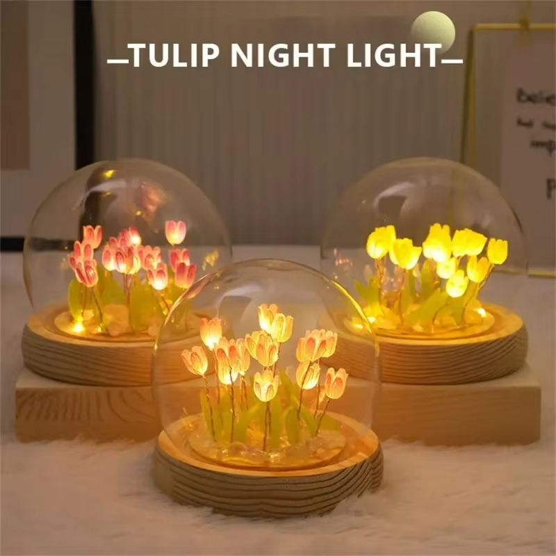 Kids Outdoor Movie Night - LED DIY handgemachte Mini Tulpe Nachtlicht