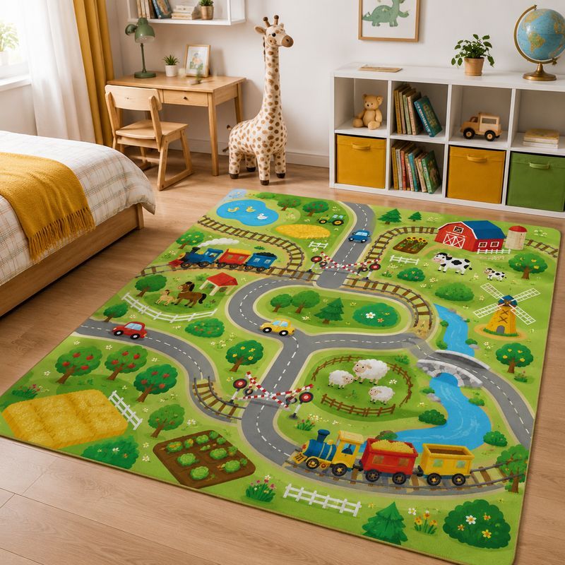 VIKAMA Kinder-Spielteppich mit – Kids Outdoor Zoo Bewertung und Preis