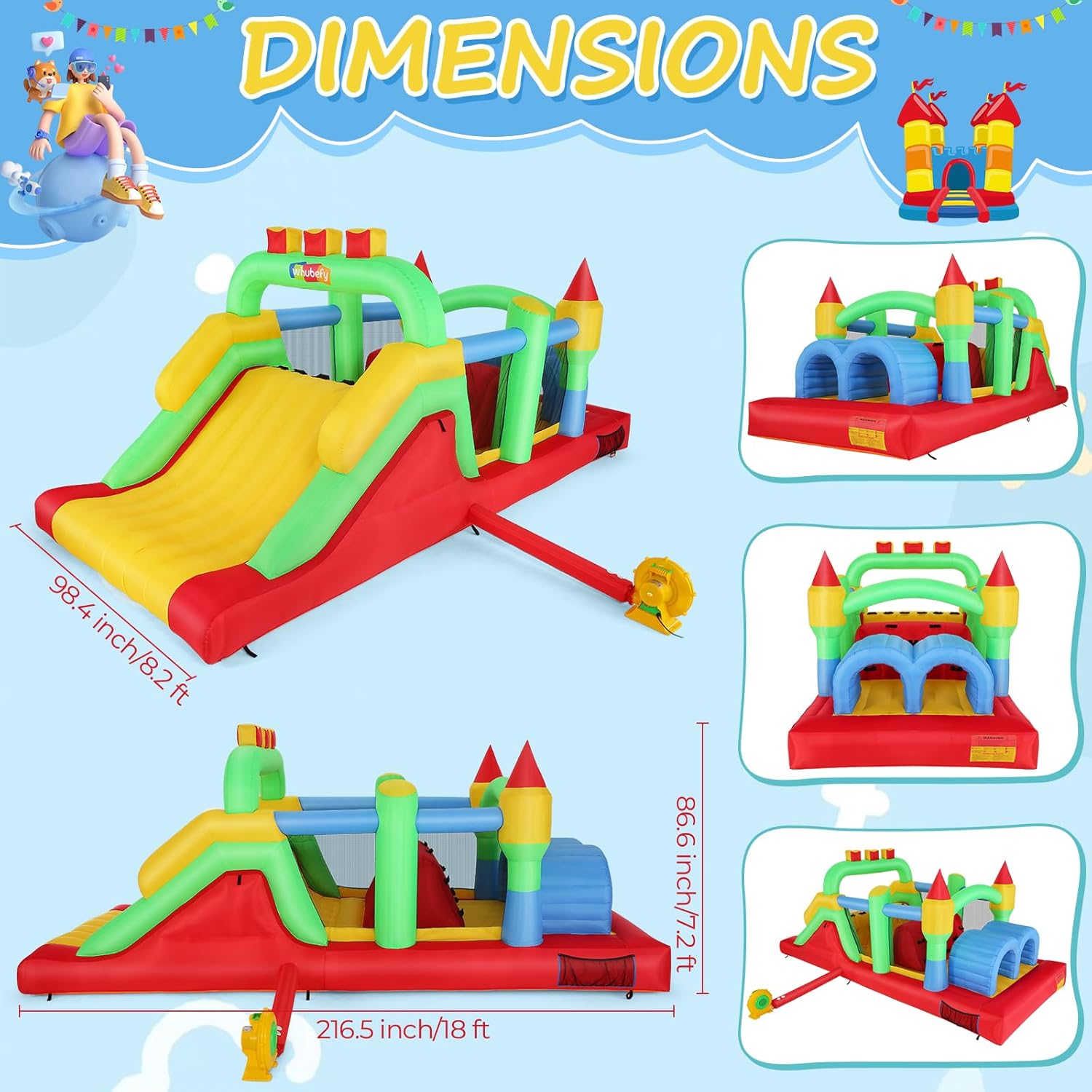 KF Aufblasbarer Hindernisparco – Kids Outdoor Tunnel Bewertung und Preis