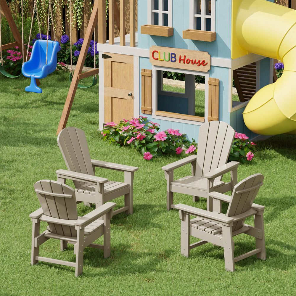 Kinder-Adirondack-Stuhl-Set, 4 – Kids Outdoor Lawn Chair Bewertung und Preis