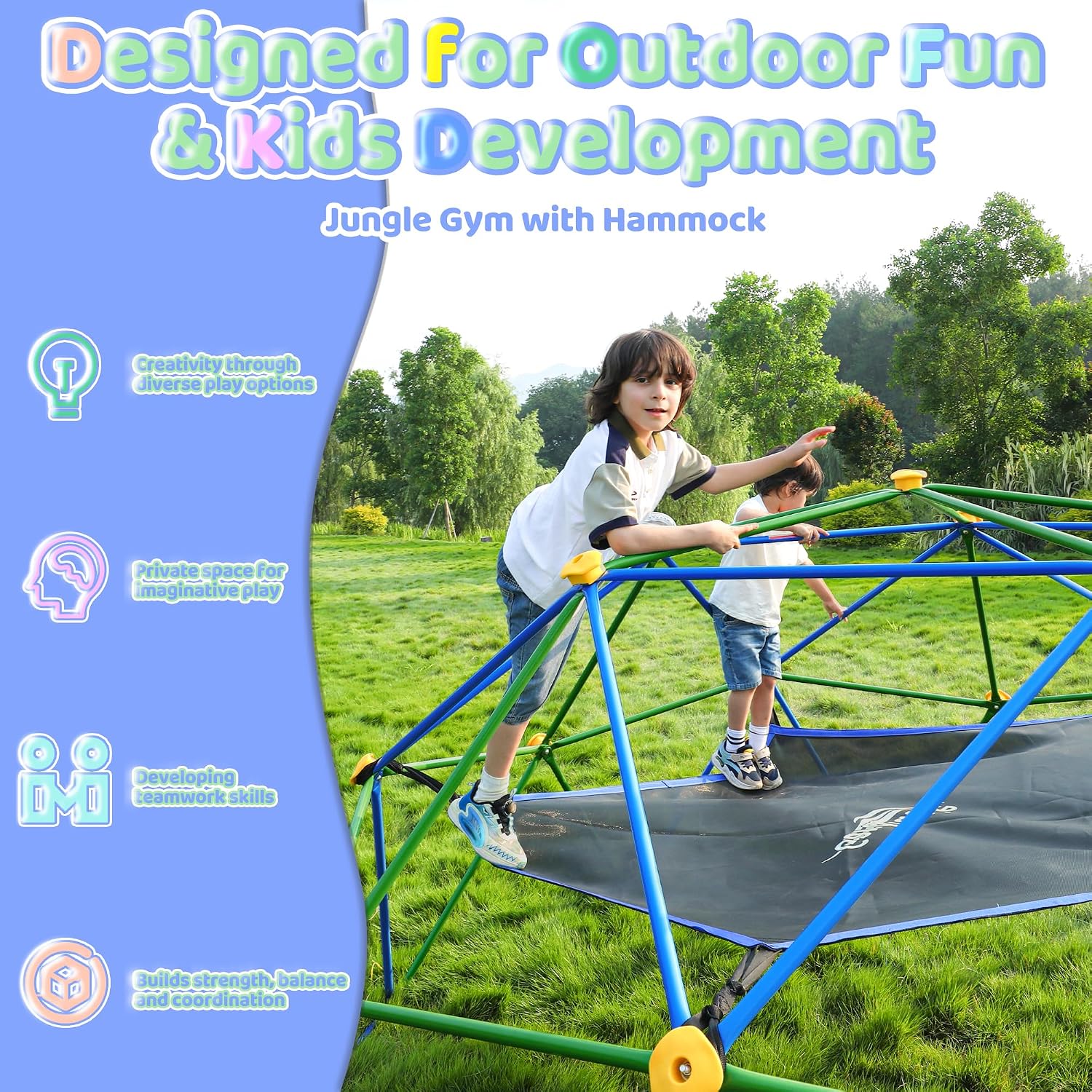 3-Meter-Kletterkuppel mit Häng – Kids Outdoor Dome Climber Bewertung und Preis