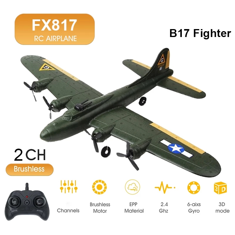 FX817 B17 RC Flugzeug 2,4G 2CH – Kids Outdoor Toy Storage Bewertung und Preis